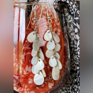 Elegant White Dangle Earrings